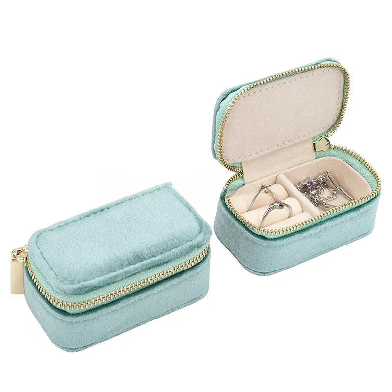 Velvet Jewelry Box - Маленькая деталь, бархатная сумка на молнии