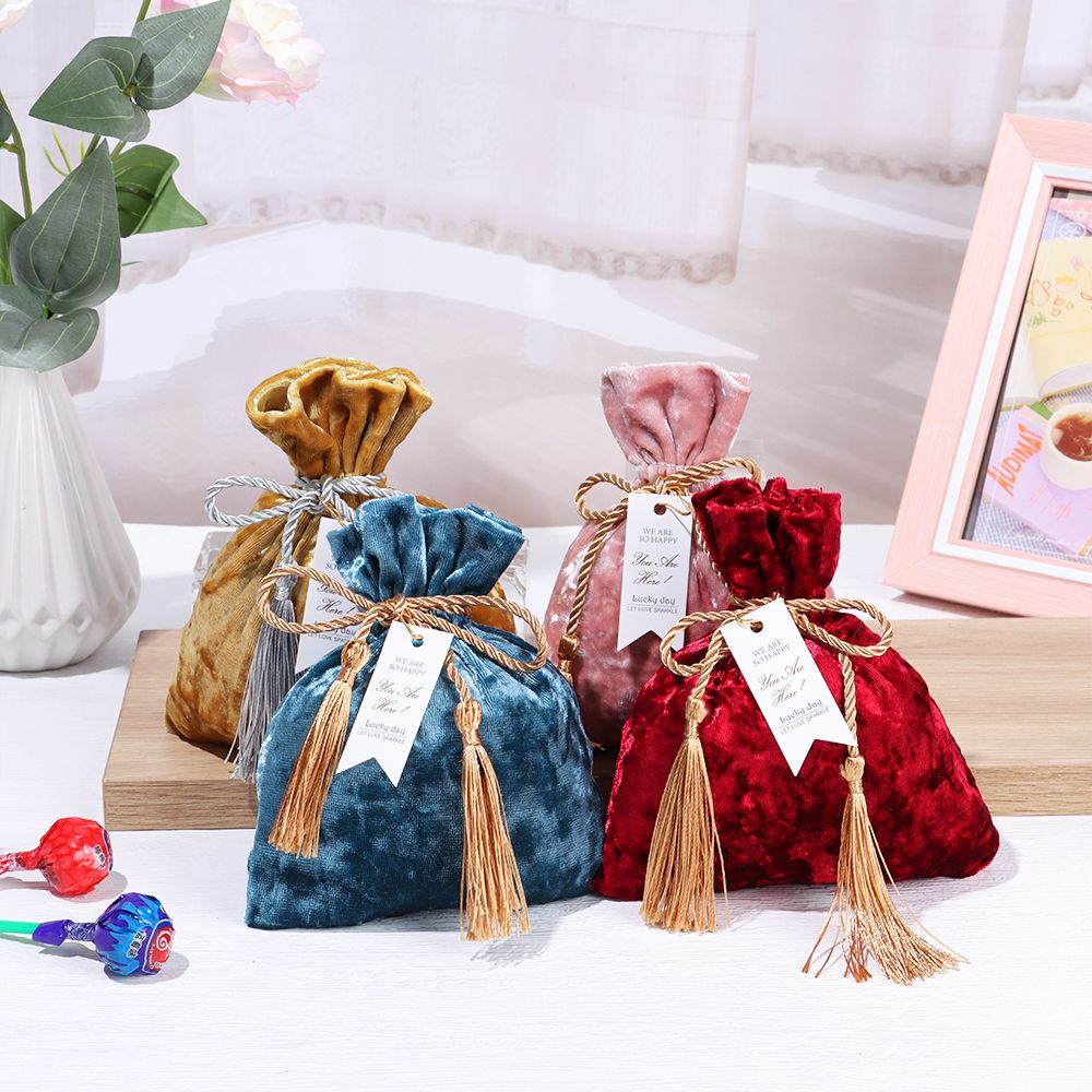 Velvet Jewelry Box - Бархатная тканевая сумка на шнурке с
