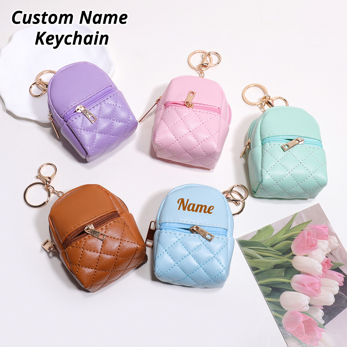 Мини-кошелек-ключница с именно – обзор и цена Personalized Engraved Gift